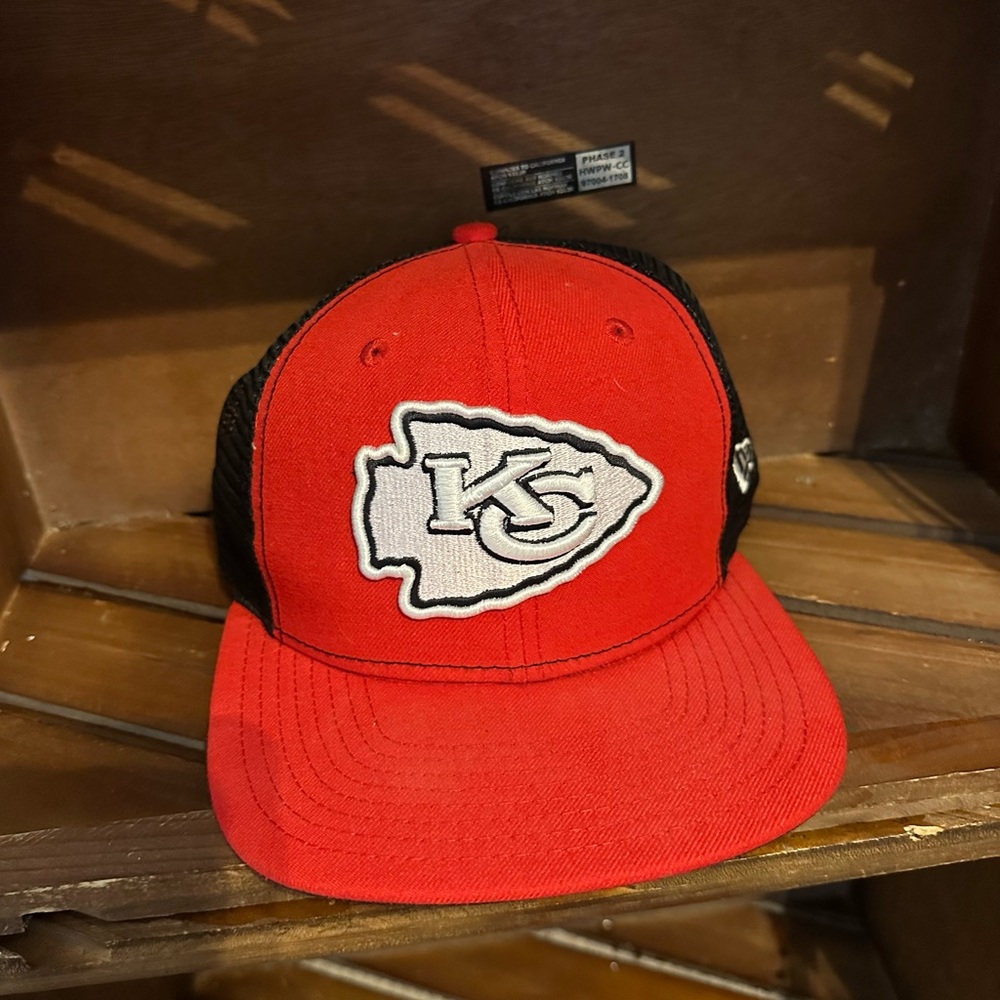 Red and Black Kansas City Chiefs Cap